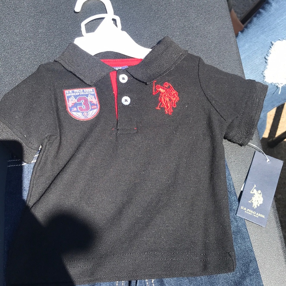 two piece baby polo set shirt and pants